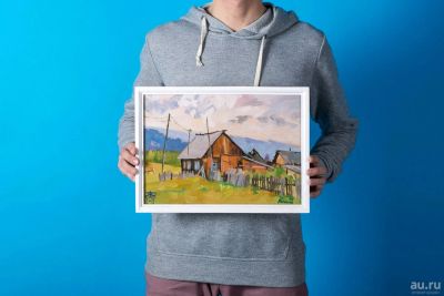 Лот: 14353968. Фото: 1. Картина 25*35см д.Петропавловка... Картины, рисунки