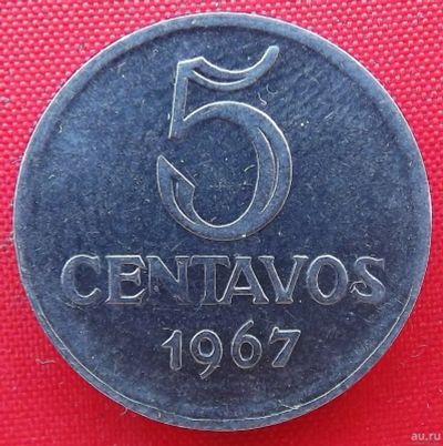 Лот: 1577548. Фото: 1. (№373-2/LF) 5 сентаво 1967 (Бразилия... Америка