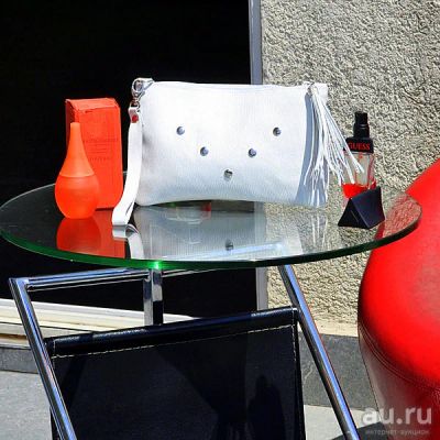 Лот: 17203504. Фото: 1. Белый кожаный клатч Ручной работы. Работа с кожей