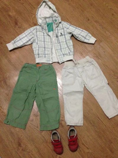 Лот: 8130194. Фото: 1. комплект ветровка Zara + 2 штанишек... Верхняя одежда