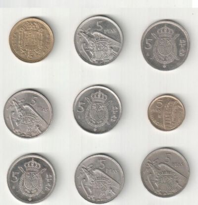 Лот: 9917047. Фото: 1. Набор монет Испании. Европа