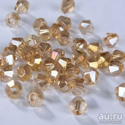 Лот: 9561673. Фото: 1. 3mm стеклянные хрустальные двойной... Бижутерия ручной работы