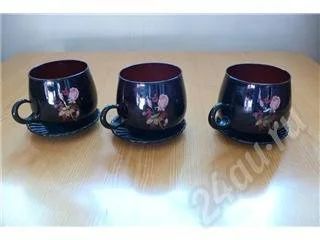 Лот: 490325. Фото: 1. чашка с блюдцем 3шт. Кружки, стаканы, бокалы