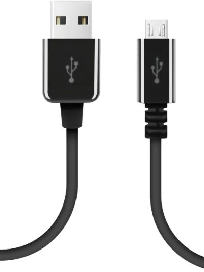 Лот: 22218532. Фото: 1. Кабель Bron micro - USB, черный. Дата-кабели, переходники