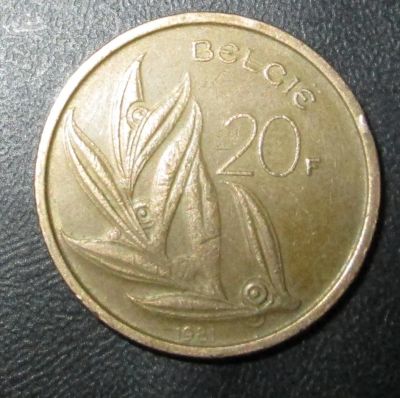Лот: 5402293. Фото: 1. Bronze Belgie 20 Francs (1980-1981... Европа