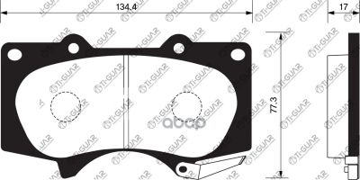 Лот: 21869954. Фото: 1. Тормозные Колодки Tg-690C/Pf1482... Тормозная система