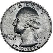 Лот: 12730105. Фото: 1. 25 Центов 1976. США. 200 лет независимости. Америка