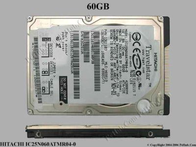 Лот: 6944613. Фото: 1. IDE 60Gb ATA Hitachi Travelstar... Жёсткие диски (HDD)