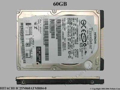 Лот: 6944613. Фото: 1. IDE 60Gb ATA Hitachi Travelstar... Жёсткие диски