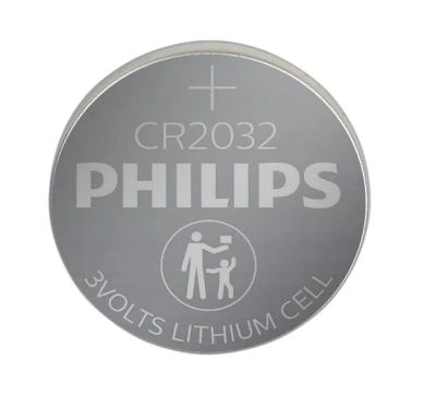 Лот: 24638174. Фото: 1. Батарейки CR2032 Philips 1шт. Батарейки, аккумуляторы, элементы питания