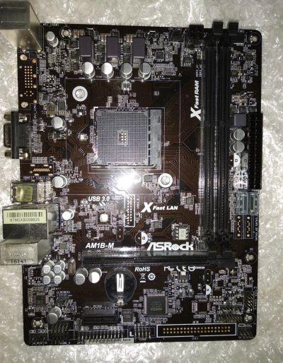 Лот: 16174885. Фото: 1. Плата на редком сокете AM1 - ASRock... Материнские платы