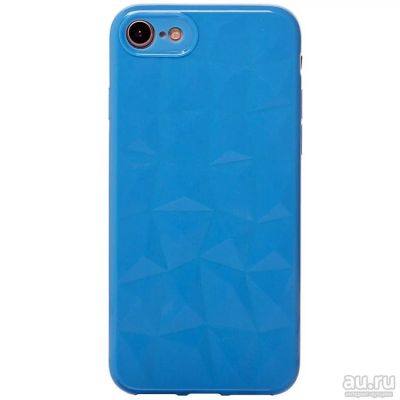 Лот: 12988470. Фото: 1. Чехол iPhone 7/ 8 Силикон Синий... Чехлы, бамперы