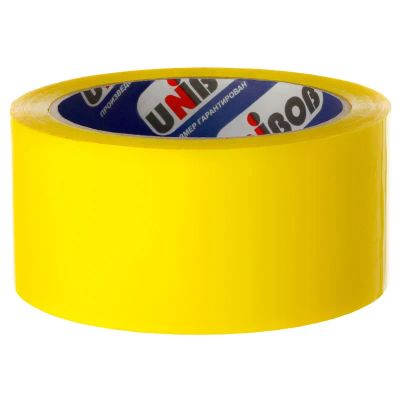 Лот: 20035392. Фото: 1. Скотч 48*66м.*45мкм. UNIBOB желтый... Другое (канцелярские и офисные товары)