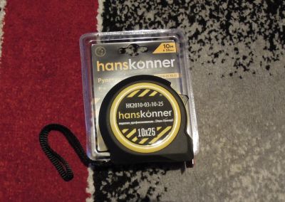 Лот: 19705355. Фото: 1. Рулетка hanskonner 10 метров. Ручной инструмент