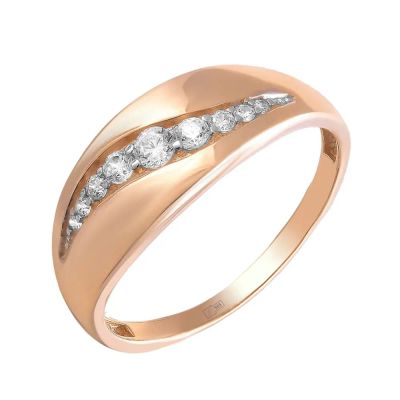Лот: 23842493. Фото: 1. Кольцо TALANT из золота с фианитами. Кольца, перстни