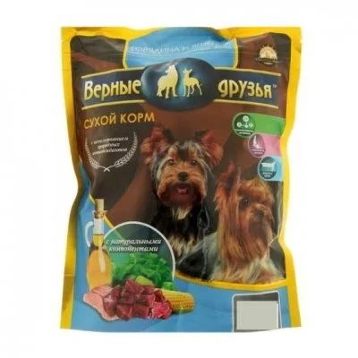 Лот: 14541472. Фото: 1. Верные друзья 800г сухой корм... Корма