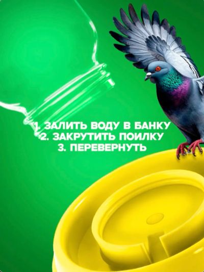 Лот: 25765883. Фото: 1. Поилка для птицы под банку. Птицы