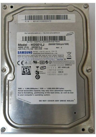 Лот: 11734104. Фото: 1. Жесткий диск для компьютера Samsung... Жёсткие диски (HDD)