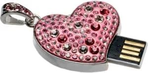 Лот: 4615020. Фото: 1. USB флешка 8Gb "Сердце со стразами... USB-флеш карты