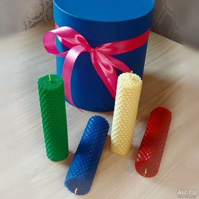 Лот: 17569347. Фото: 1. Свечи из натурального пчелиного... Свечи