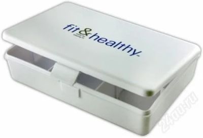 Лот: 2750486. Фото: 1. Контейнер под витамины Fit & Healthy... Спортивное питание, витамины