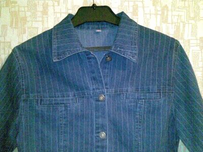 Лот: 4299921. Фото: 1. джинсовая рубашка 44 - фирма Wear. Блузы, рубашки, водолазки