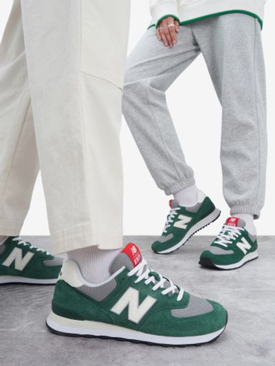 Лот: 24288071. Фото: 1. Кроссовки New Balance 574, Зеленый. Кеды, кроссовки, слипоны