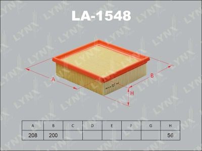 Лот: 13357092. Фото: 1. Lynx LA-1548 Воздушный фильтр. Расходные материалы