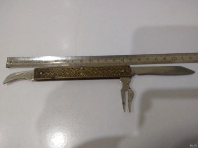 Лот: 16080313. Фото: 1. нож складной СССР вилка, консервный. Инструмент и аксессуары для туризма