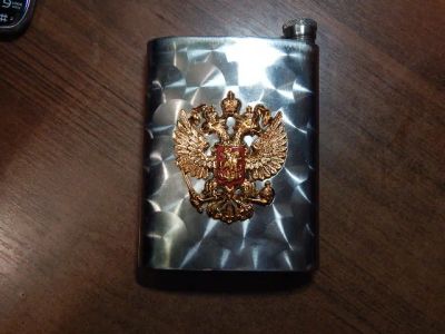 Лот: 25730577. Фото: 1. Фляжка из нержавеющей стали(0... Термосы, термокружки, фляжки