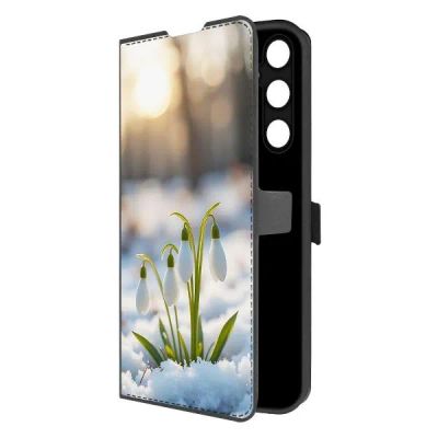 Лот: 25135094. Фото: 1. Чехол Krutoff Eco Book "Подснежники... Чехлы, бамперы
