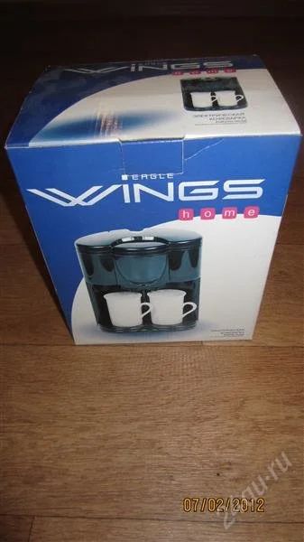 Лот: 1543504. Фото: 1. Новая кофеварка Wings на две кружки... Кухонная