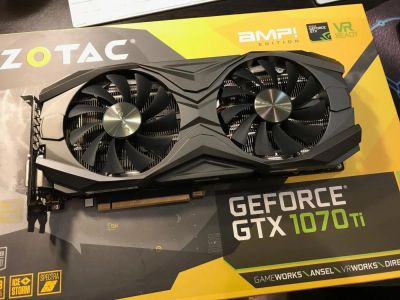 Лот: 10900085. Фото: 1. 8GB ZOTAC GeForce GTX 1070 Ti... Видеокарты