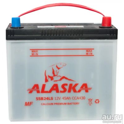 Лот: 12609647. Фото: 1. Аккумулятор Alaska MF 45 А/ч 55B24L... Аккумуляторы