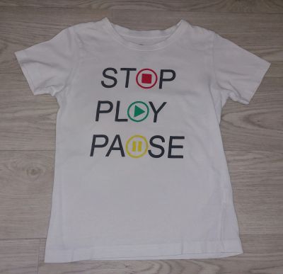 Лот: 20519950. Фото: 1. Футболка "Stop Play Pause". Футболки, поло, топы, лонгсливы