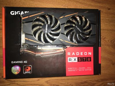 Лот: 17059881. Фото: 1. видеокарта rx 570 Gigabyte 4gb. Видеокарты