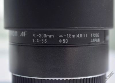 Лот: 4931519. Фото: 1. Tamron AF 70-300mm 1:4-5.6 CANON... Объективы