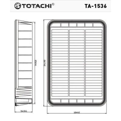 Лот: 19671964. Фото: 1. Фильтр воздушный TA-1536 TOTACHI... Расходные материалы