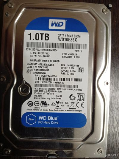 Лот: 18206790. Фото: 1. Жесткий диск Western Digital 1Tb... Жёсткие диски (HDD)