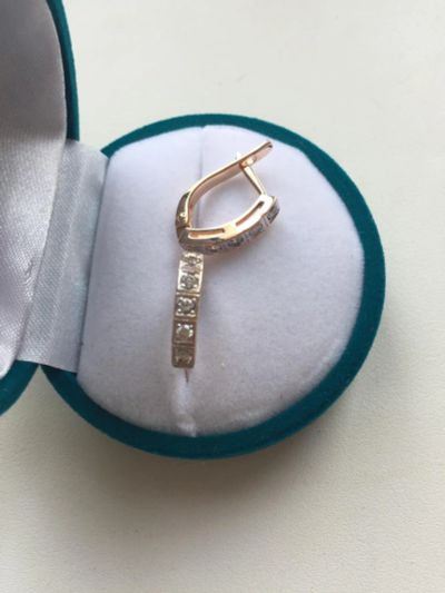 Лот: 9038497. Фото: 1. Серьги. Золотые серёжки. Серьги, каффы