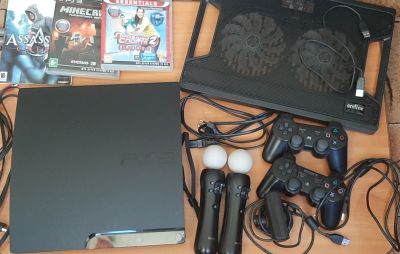 Лот: 17675354. Фото: 1. Sony Playstation 3+Геймпад Sony... Игры для консолей