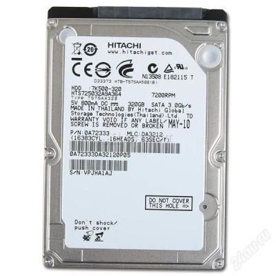 Лот: 2212061. Фото: 1. HDD 320 Gb SATA-II 300 Hitachi... Жёсткие диски (HDD)