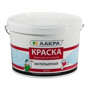 Лот: 6894374. Фото: 1. Краска ЛАКРА интерьерная белая... Краски, лаки, растворитель