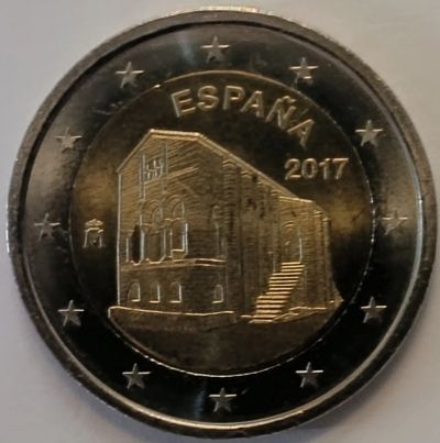 Лот: 25357718. Фото: 1. Испания 2 Евро 2017 год, Ю_Н_Е... Европа