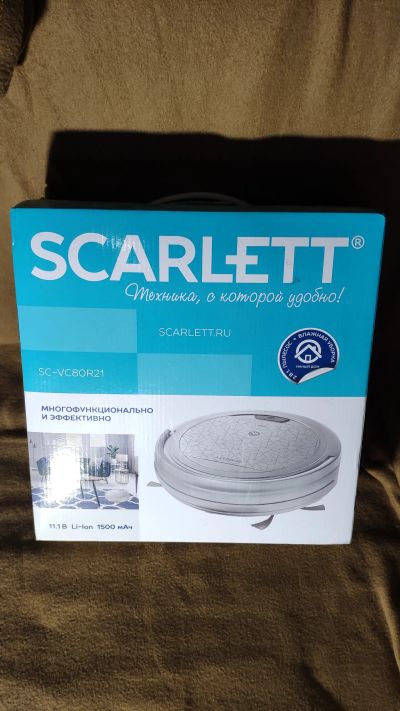 Лот: 19522910. Фото: 1. Робот-пылесос Scarlett SC-VC80R21... Пылесосы, паровые швабры