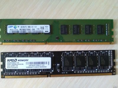 Лот: 12427693. Фото: 1. DDR-3 2 планки по 4 гб. Оперативная память