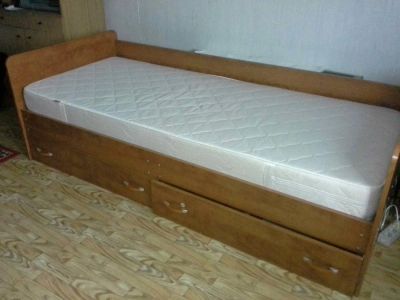 Лот: 8366428. Фото: 1. Кровать односпальная с ортопедическим... Кровати