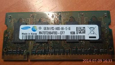 Лот: 4279875. Фото: 1. Samsung SO-DIMM (DDR2, 800MHz... Оперативная память