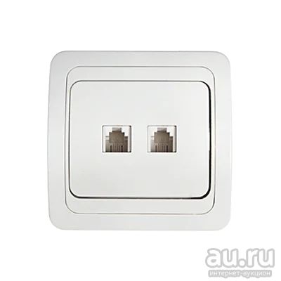 Лот: 11977355. Фото: 1. Розетка компьютерная двойная RJ-45... Электроустановочные изделия