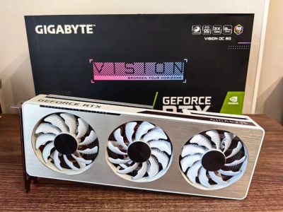 Лот: 23555145. Фото: 1. RTX 3060 ti 8G Gigabyte Vision... Видеокарты